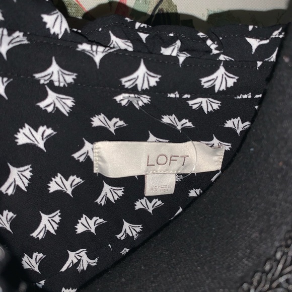 LOFT | Black & White Blouse - Picture 4 of 4
